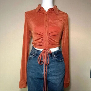 Orange crop top